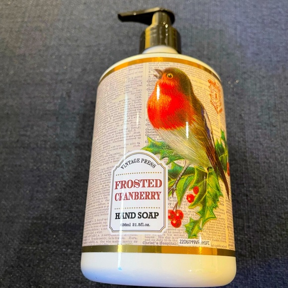VINTAGE PRESS frosted cranberry hand soap - Picture 1 of 1